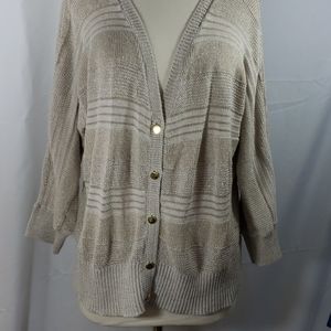 JM Collection Cream Colored Cardigan